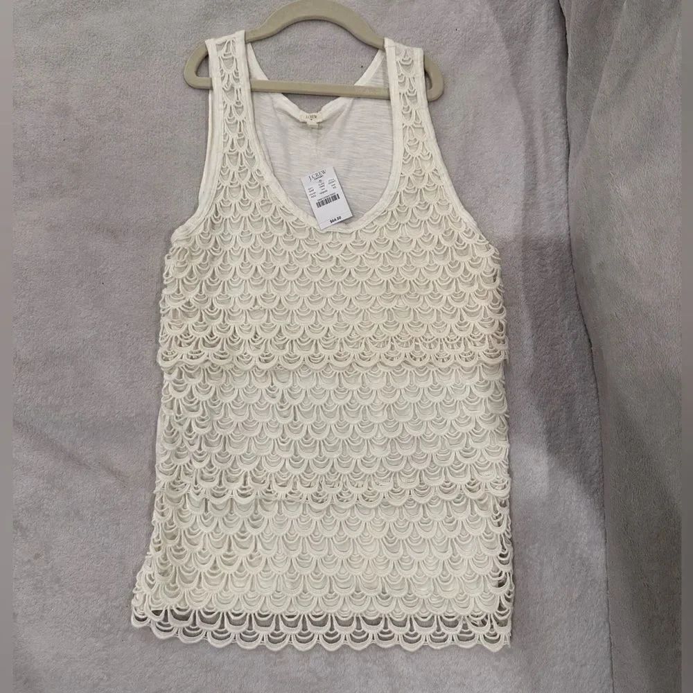 J Crew tank top size XS new with tags cream